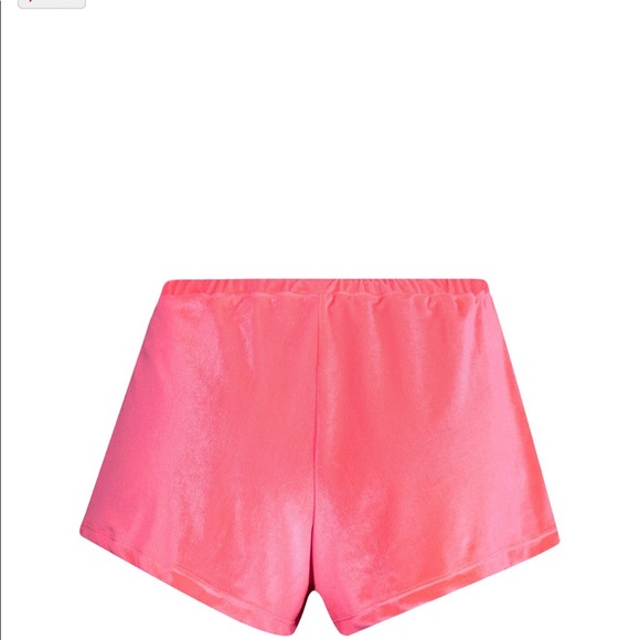 ISO TRIANGL CAMIA CANDY PINK ITALIAN VELVET SHORTS - Picture 4 of 4